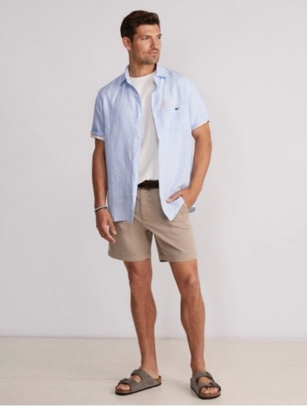 Vineyard Vines 8” KHAKI Performance Breaker Shorts Size 28